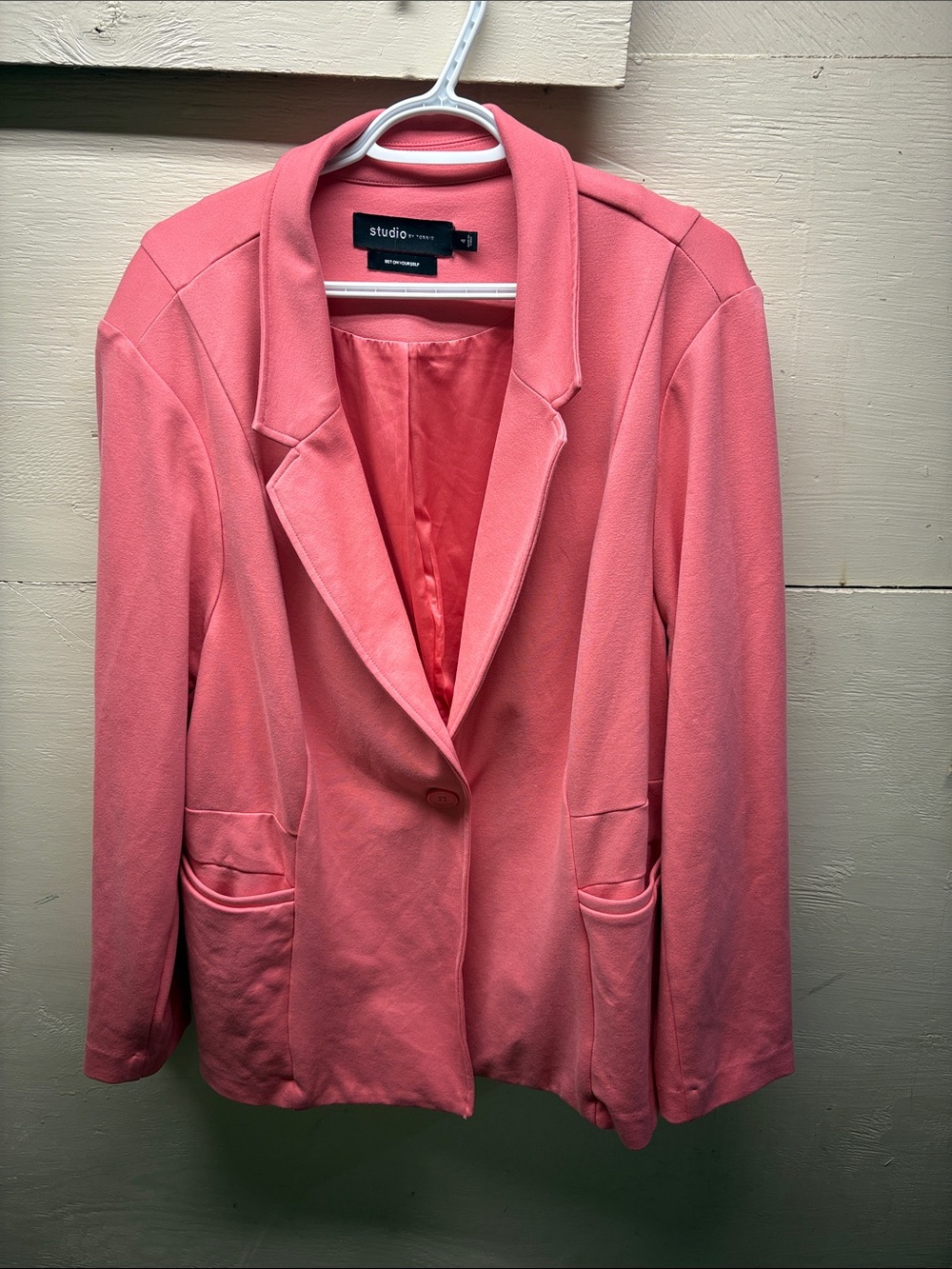 torrid Coral Pink Single-Button Blazer